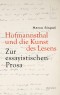 Hofmannsthal und die Kunst des Lesens