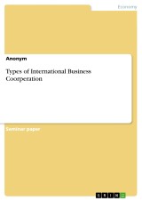 Types of International Business Coorperation