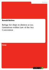 Refuge for ships in distress at sea. Limitations within Law of the Sea Convention
