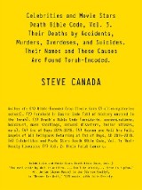 Celebrities and Movie Stars Death Bible Code, Vol. 3 - Their Deaths by Accidents, Murders, Overdoses, and Suicides.