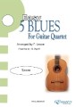 5 Easy Blues for guitar quartet (score)