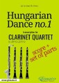 Hungarian Dance no.1 - Clarinet Quartet Score & Parts