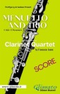 Menuetto and Trio (K.458) Clarinet Quartet (score)