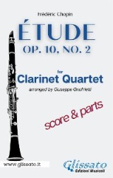 Étude by Chopin - Clarinet Quartet (score & parts)
