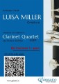 Bb Clarinet 1 part of "Luisa Miller" for Clarinet Quartet