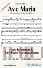 Ave Maria (Schubert) - Solo & Easy Piano (key Bb)