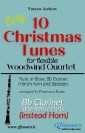 Bb Clarinet part (instead Horn) of "10 Christmas Tunes" for Flex Woodwind Quartet