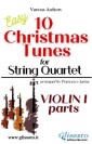 Violin I part of "10 Christmas Tunes" for String Quartet