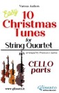 Cello part of "10 Christmas Tunes" for String Quartet