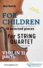 Violin II part of "For Children" by Bartók - string quartet