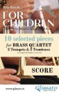"For Children" by Bartók - Brass Quartet (score)