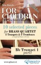 Trumpet 1 part of "For Children" by Bartók - Brass Quartet