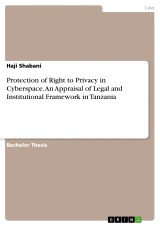 Protection of Right to Privacy in Cyberspace. An Appraisal of Legal and Institutional Framework in Tanzania