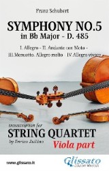 Symphony No.5 - D.485 for String Quartet (Viola)