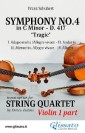 Symphony No.4 - D.417 for String Quartet (Violin 1)