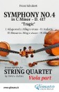Symphony No.4 - D.417 for String Quartet (Viola)