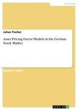 Asset Pricing Factor Models in the German Stock Market