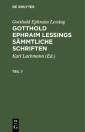Gotthold Ephraim Lessing: Gotthold Ephraim Lessings Sämmtliche Schriften. Teil 7