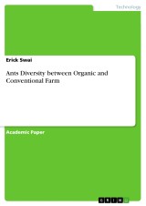 Ants Diversity between Organic and Conventional Farm
