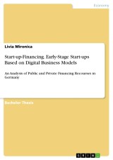 Start-up-Financing. Early-Stage Start-ups Based on Digital Business Models