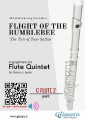 C Flute 2 part: Flight of The Bumblebee for Flute Quintet