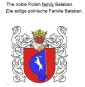 Die adlige polnische Familie Balaban. The noble Polish family Balaban.