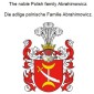 The noble Polish family Abrahimowicz. Die adlige polnische Familie Abrahimowicz.