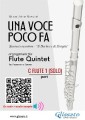 C Flute 1 (solo) part of "Una voce poco fa" for Flute Quintet