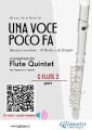 C Flute 2 part of "Una voce poco fa" for Flute Quintet