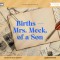 Births - Mrs. Meek, of a Son