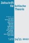 Zeitschrift für kritische Theorie / Zeitschrift für kritische Theorie, Heft 54/55
