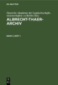 Albrecht-Thaer-Archiv. Band 5, Heft 1