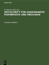 Zeitschrift für Angewandte Mathematik und Mechanik. Volume 64, Number 5