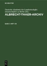 Albrecht-Thaer-Archiv. Band 7, Heft 7/8