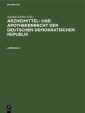 Arzneimittel- und Apothekenrecht der Deutschen Demokratischen Republik. Lieferung 9
