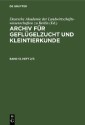 Archiv für Geflügelzucht und Kleintierkunde. Band 13, Heft 2/3