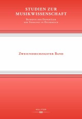 Studien zur Musikwissenschaft - Beihefte der Denkmäler der Tonkunst in Österreich. Band 62