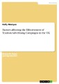 Factors affecting the Effectiveness of Tourism Advertising Campaigns in the UK