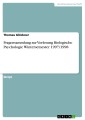 Fragensammlung zur Vorlesung Biologische Psychologie Wintersemester 1997/1998