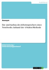 Ein- und Ausbau des Arbeitsspeichers eines Notebooks. Anhand der 4-Stufen-Methode