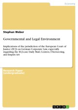 Governmental and Legal Environment