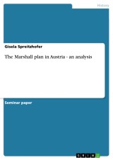 The Marshall plan in Austria - an analysis