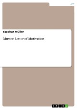 Muster: Letter of Motivation