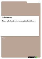 Removal of a director under the British law