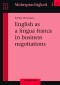 English as a lingua franca in business negotiations