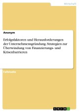 Erfolgsfaktoren und Herausforderungen der Unternehmensgründung. Strategien zur Überwindung von Finanzierungs- und Krisenbarrieren