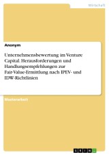 Unternehmensbewertung im Venture Capital. Herausforderungen und Handlungsempfehlungen zur Fair-Value-Ermittlung nach IPEV- und IDW-Richtlinien