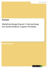 Marktforschungs-Exposé. Untersuchung des Kaufverhaltens veganer Produkte