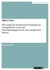 Wie prägt die Institutionen-Ordnung der Europäischen Union die Entscheidungsprozesse auf europäischer Ebene?