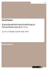 Kapitalmarktinformationshaftung in Deutschland und den U.S.A.